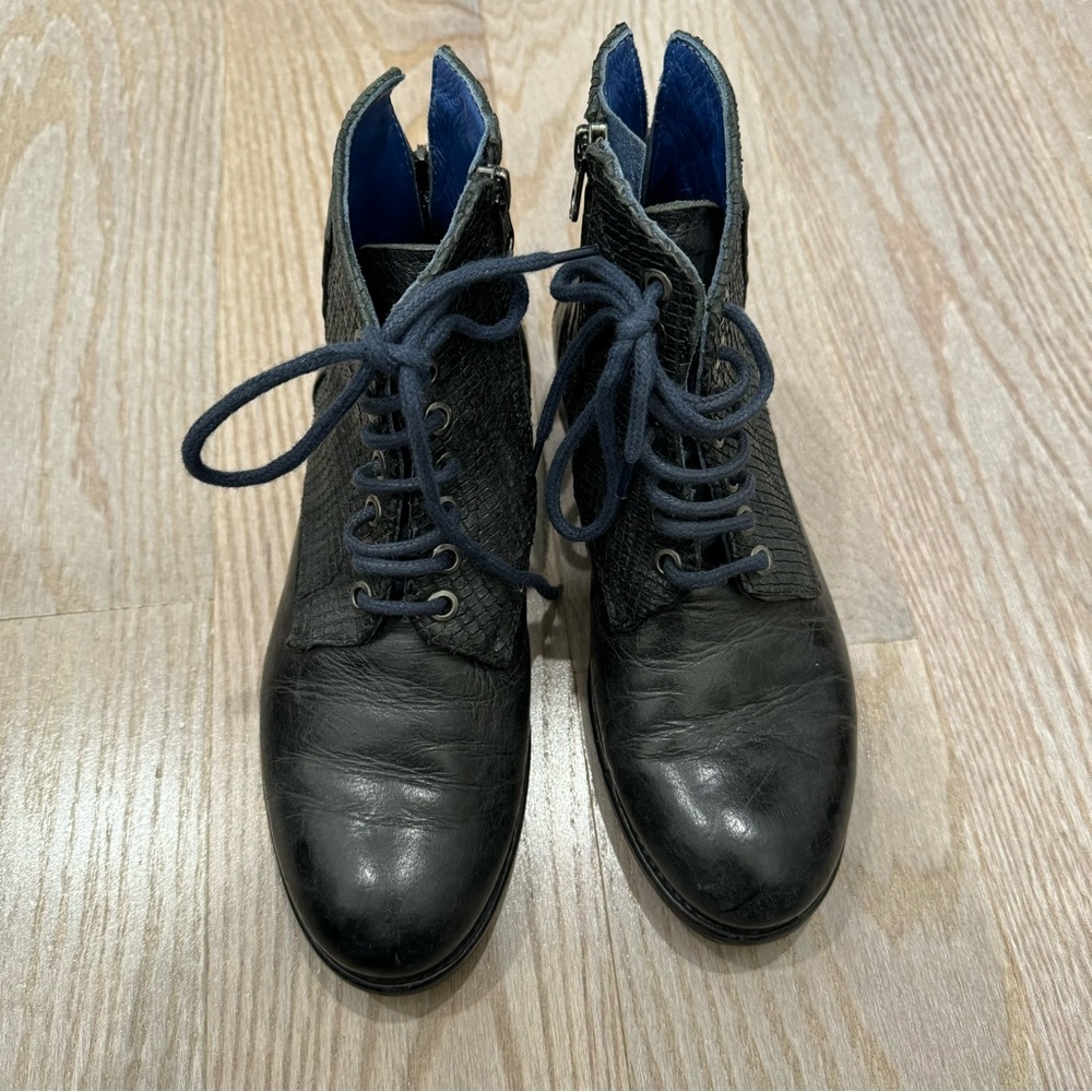 Leather Lace-Up Boots